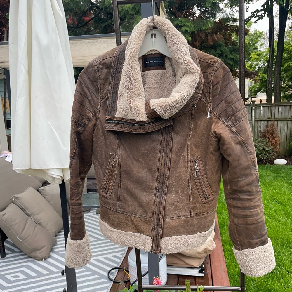 Leather Aviator jacket (size M)